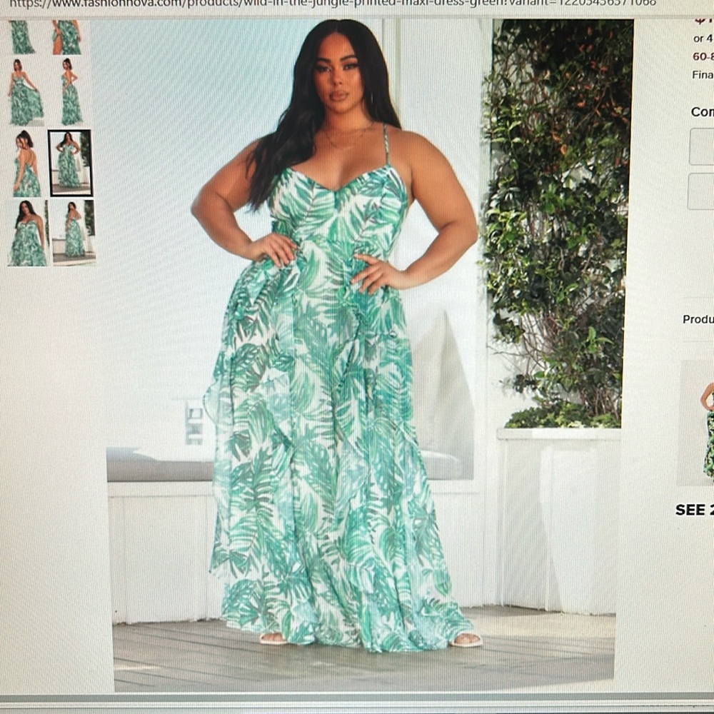 Wild in the jungle printed maxi dress